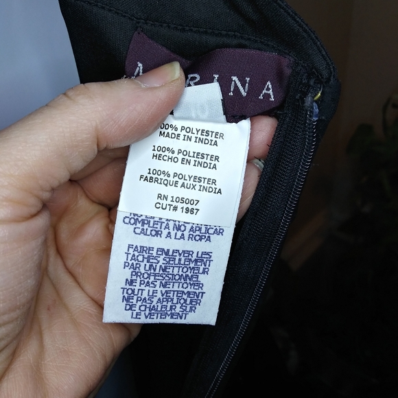 Vintage 90's/Y2K Marina Black Sequinned Chiffon Maxi Dress - Picture 14 of 16